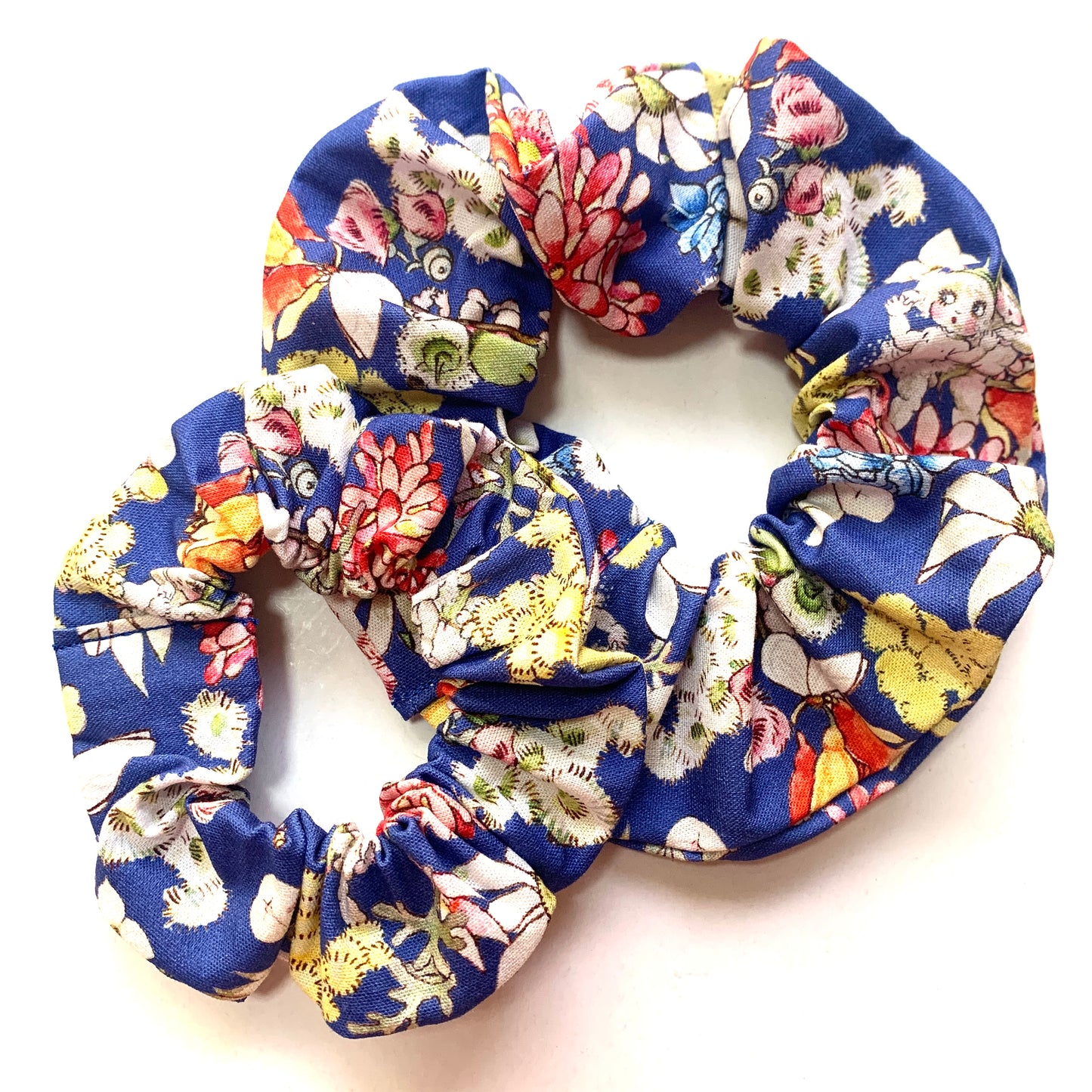 MUMMA WHOOPEE - JUMBO "May Gibbs in Blue" SCRUNCHIES