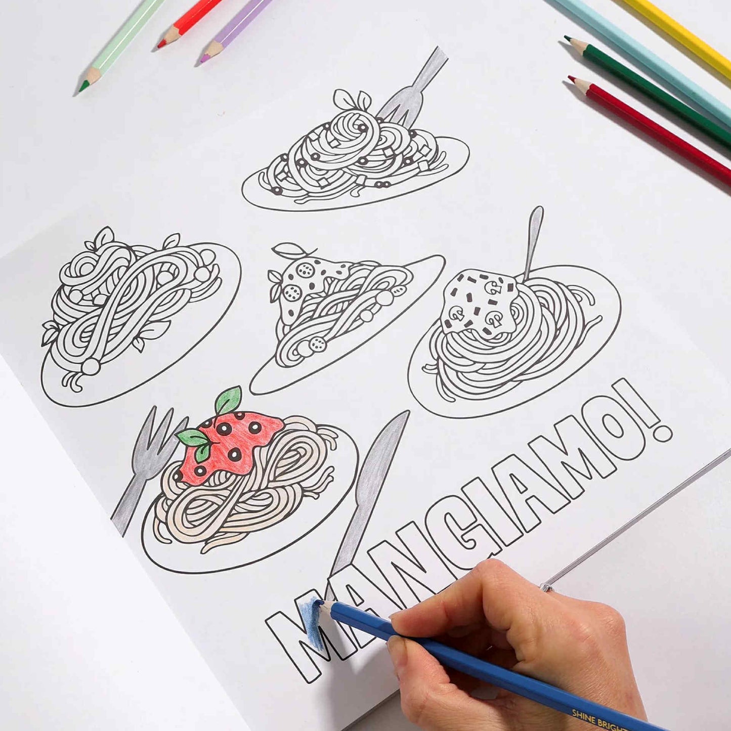 JOURNEY OF SOMETHING- PASTA LOVERS COLOURING BOOK