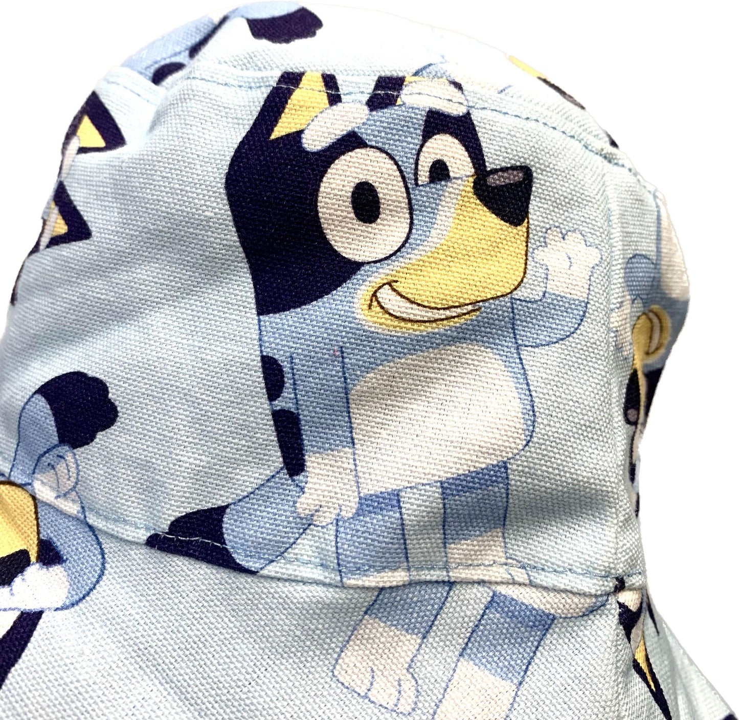 Teacups n Quilts- Blue Just Bluey Fabric Hat- Kids Size Large