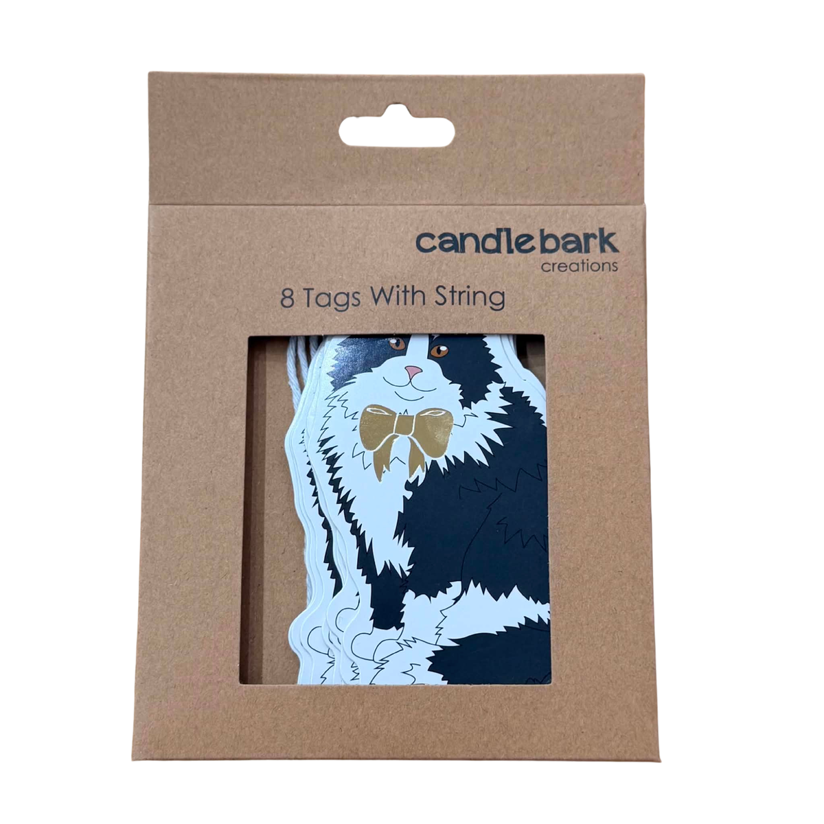 CANDLEBARK CREATIONS - "Festive Kitty" Pack of 8 Gift Tags - CHRISTMAS TAGS