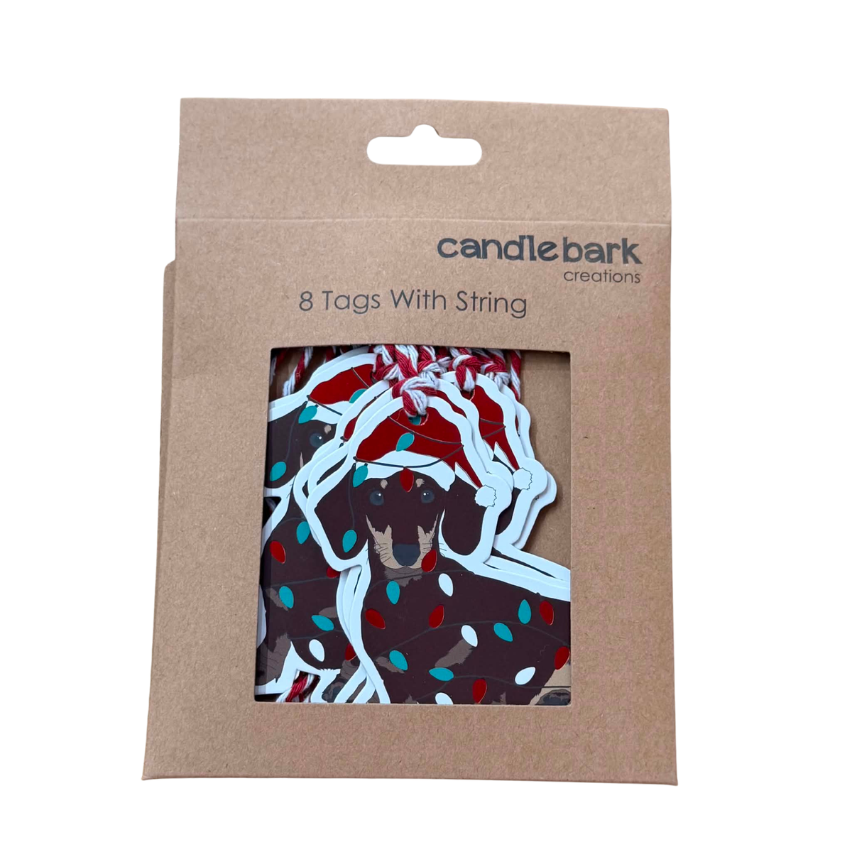 CANDLEBARK CREATIONS - "Dachshund" Pack of 8 Gift Tags - CHRISTMAS TAGS
