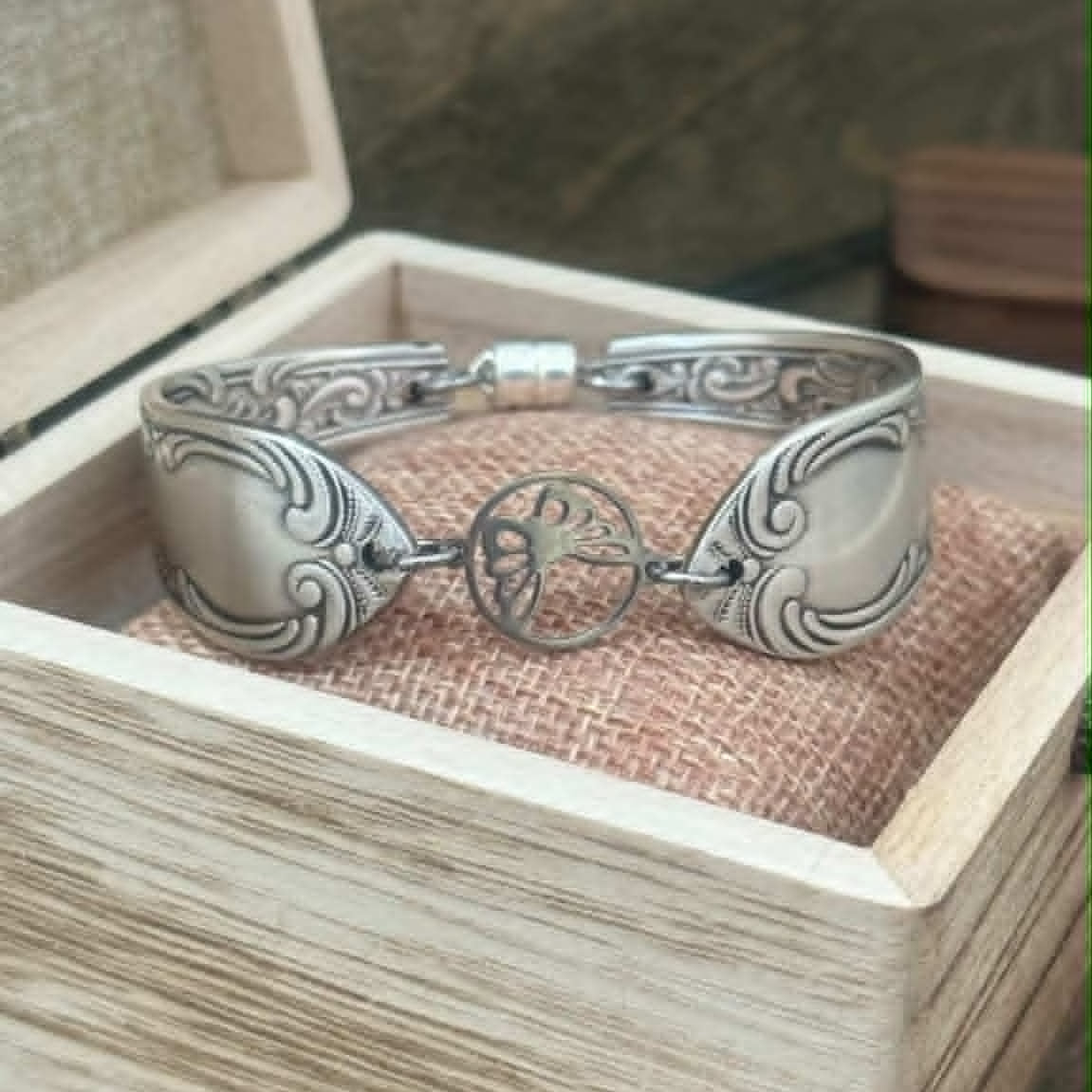MOLLY MADE- Butterfly and Silverware Handle Bracelet