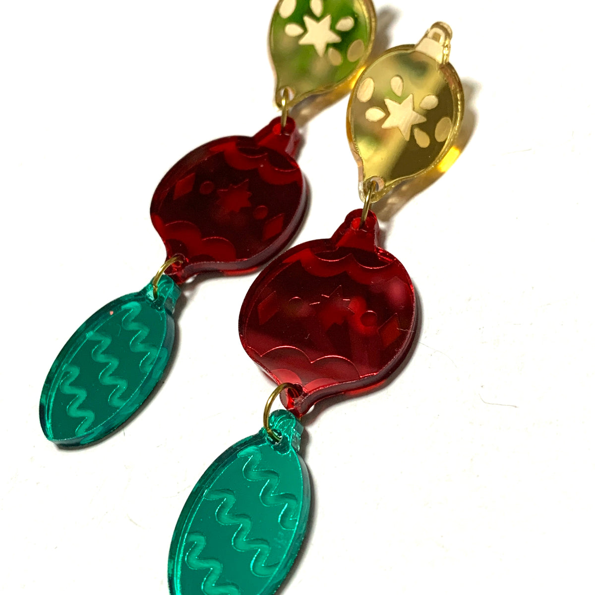 THIS BIRD HAS FLOWN - “BEAUTIFUL BAUBLES” CHRISTMAS 3 PIECE DANGLES