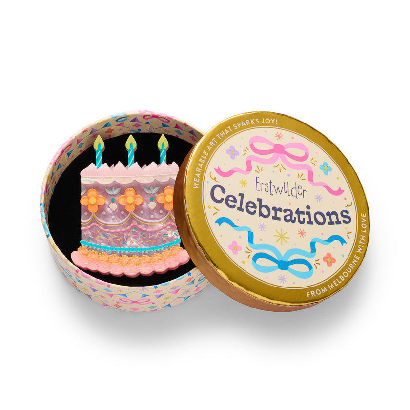 ERSTWILDER - "HIP HIP HOORAY" Brooch - CELEBRATIONS