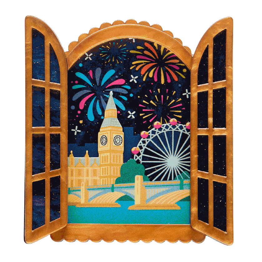 ERSTWILDER - "FIREWORKS FAR AND WIDE" Brooch - CELEBRATIONS