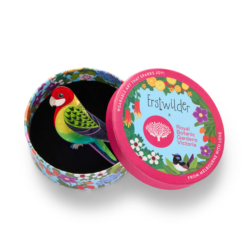 ERSTWILDER - "Eastern Rosella" Brooch - ROYAL BOTANIC GARDENS VICTORIA