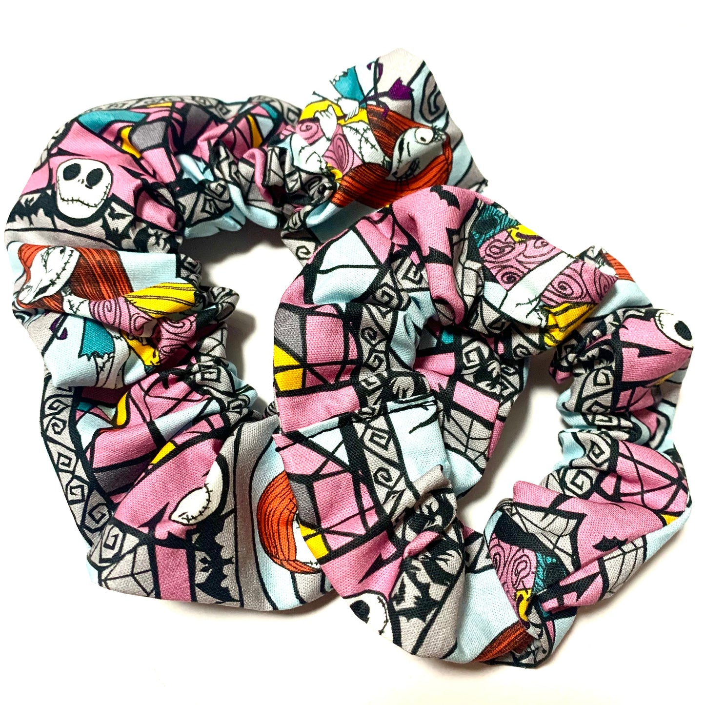 MUMMA WHOOPEE - Jumbo "Jack & Sally" Nightmare Before Christmas Scrunchies