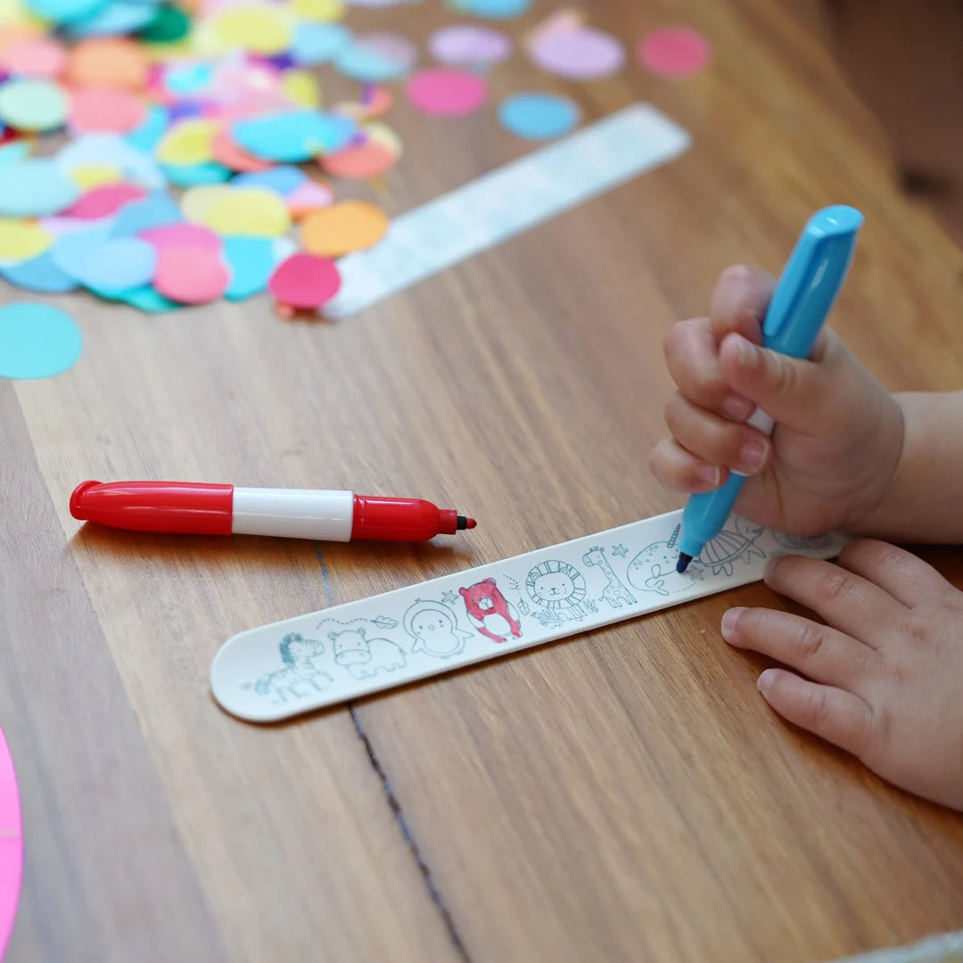 HEY DOODLE - AUSSIE ANIMALS - Reusable Colouring Slap Bracelet