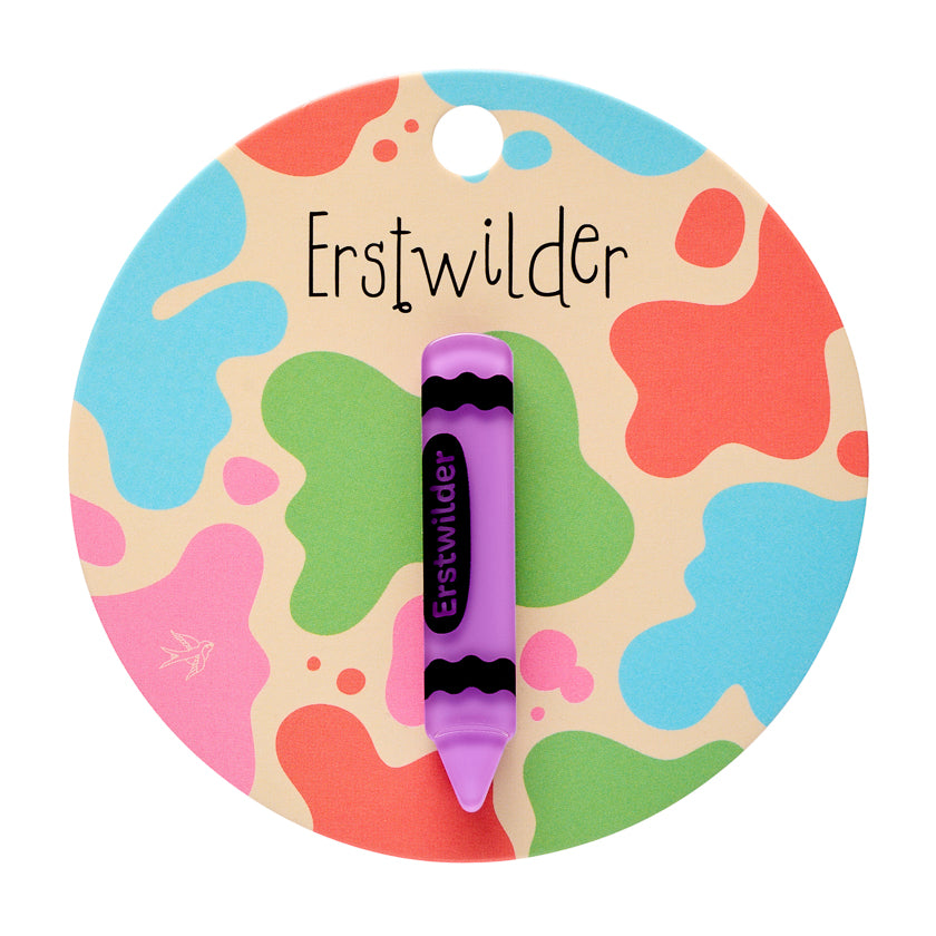 ERSTWILDER - "Purple Crayon" Simplified Mini Brooch - ARTS AND CRAFTS PART 2