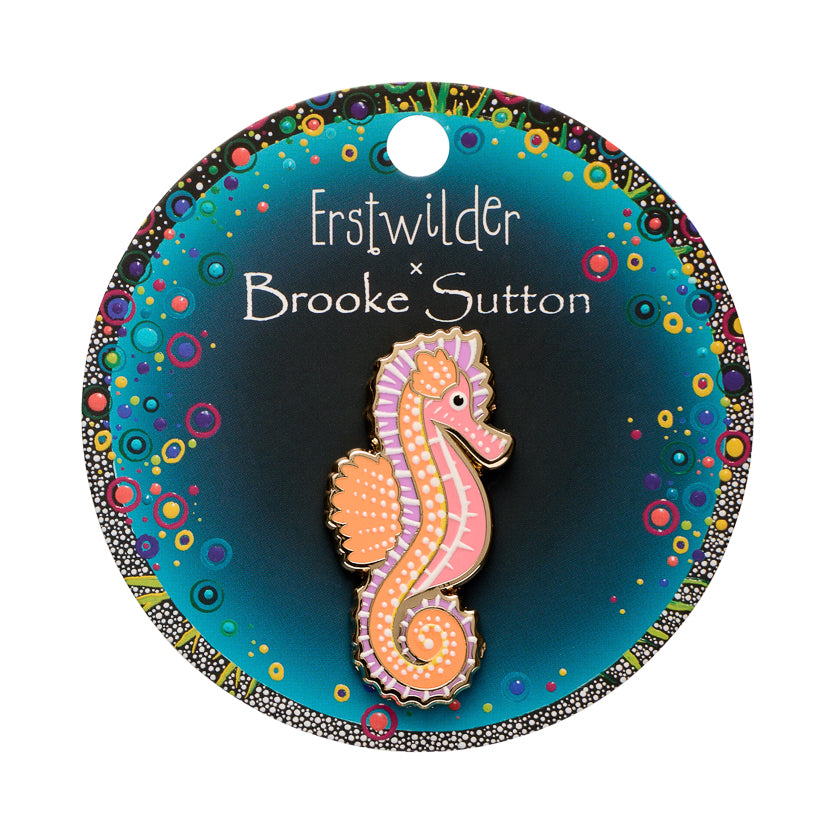 ERSTWILDER - "Kuu Wanana" (Seahorse) Enamel Pin - BROOKE SUTTON COLLECTION