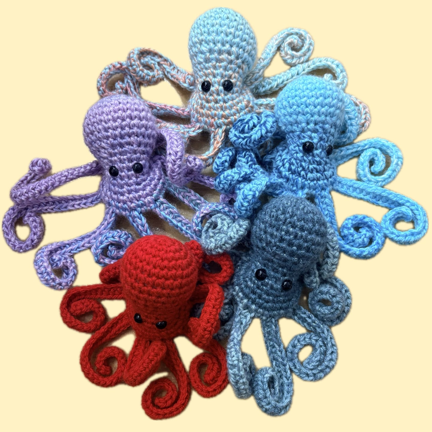 BEAKNITS- CROCHETED OCTOPUS- lavender dapples