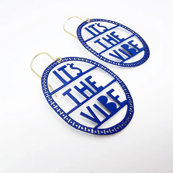 DENZ & CO - "It's The Vibe" earrings in Indigo