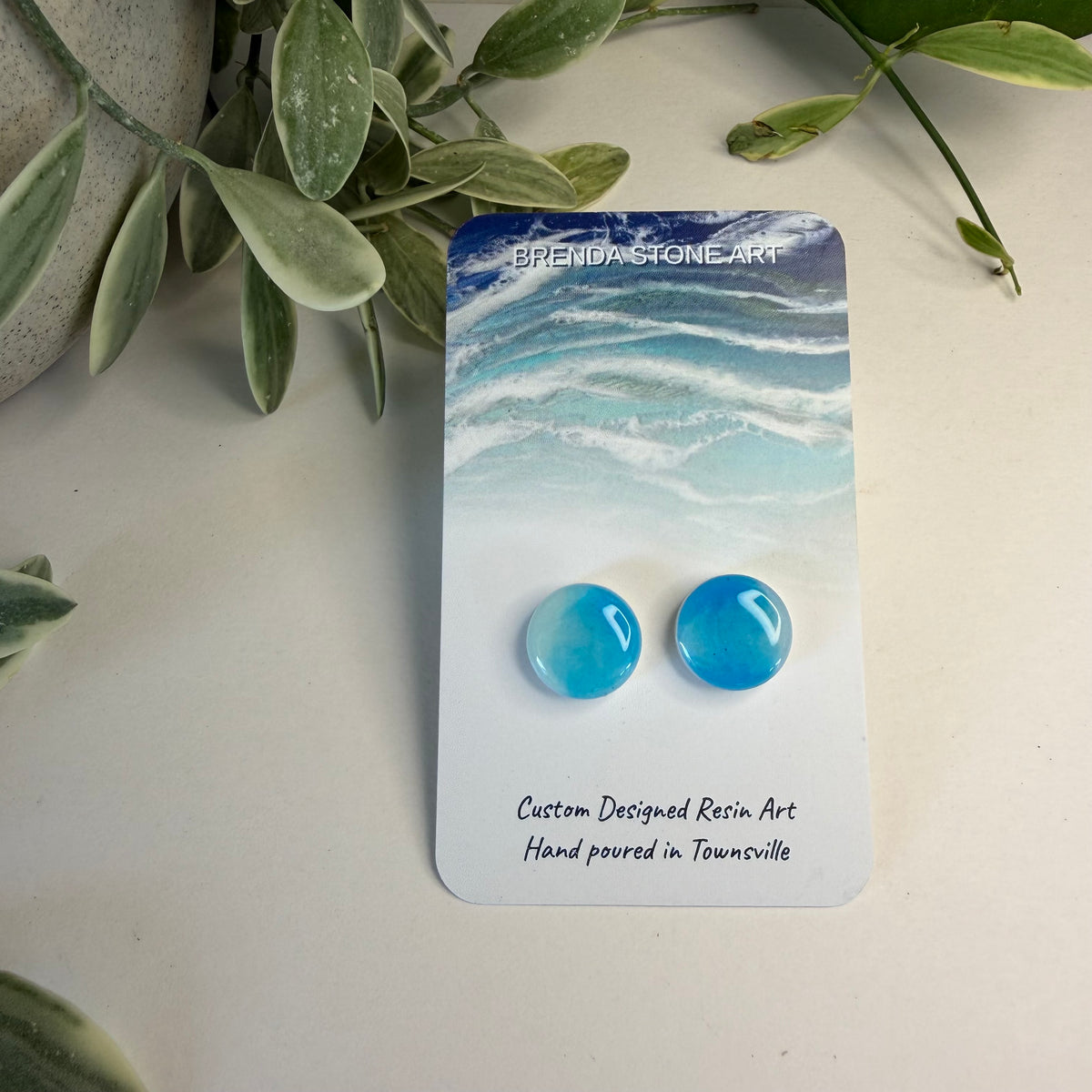 BRENDA STONE ART - Ocean Stud Earrings 4