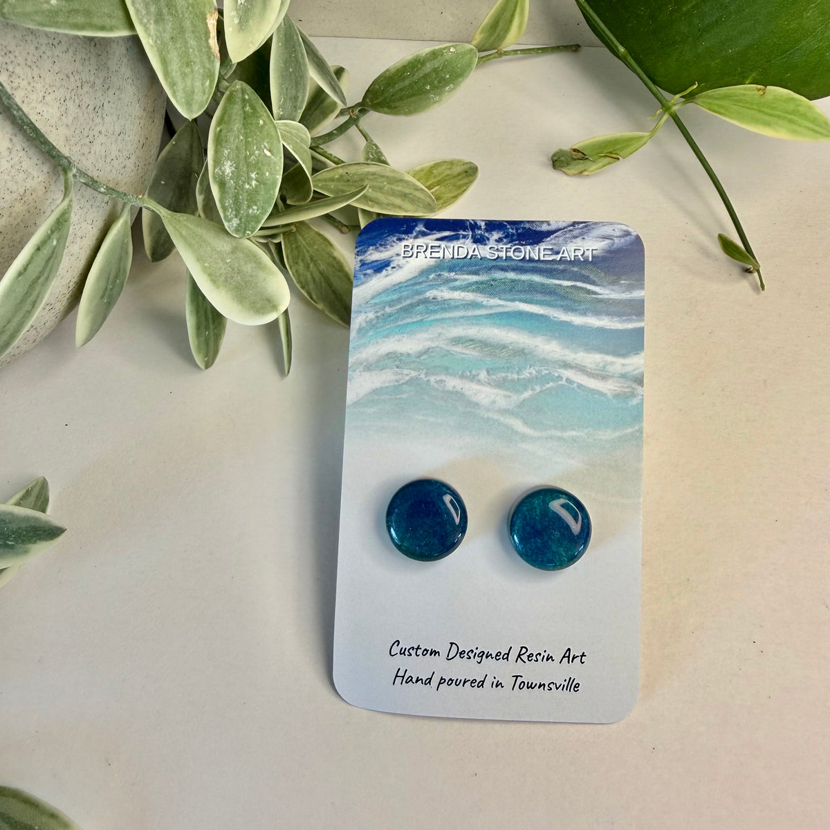 BRENDA STONE ART - Ocean Stud Earrings 5