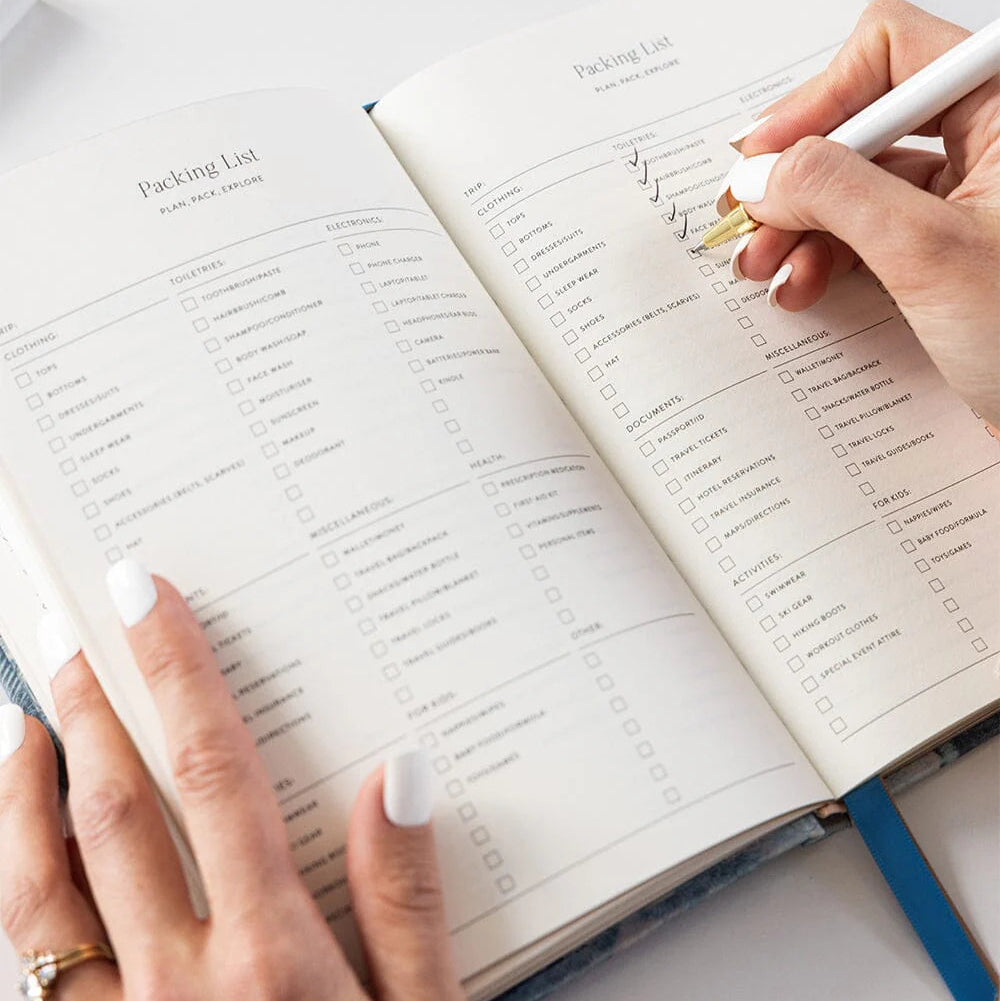 BESPOKE LETTERPRESS - Travel Planner Journal - Subcontinent