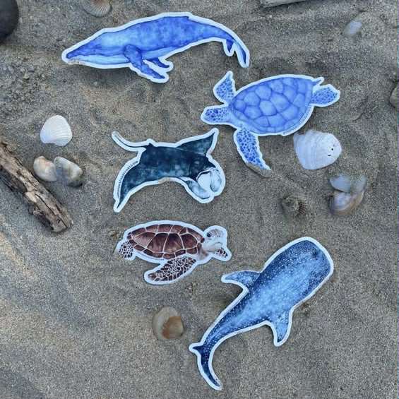 Shanna Trees Creations- Green Turtle Medium Sticker