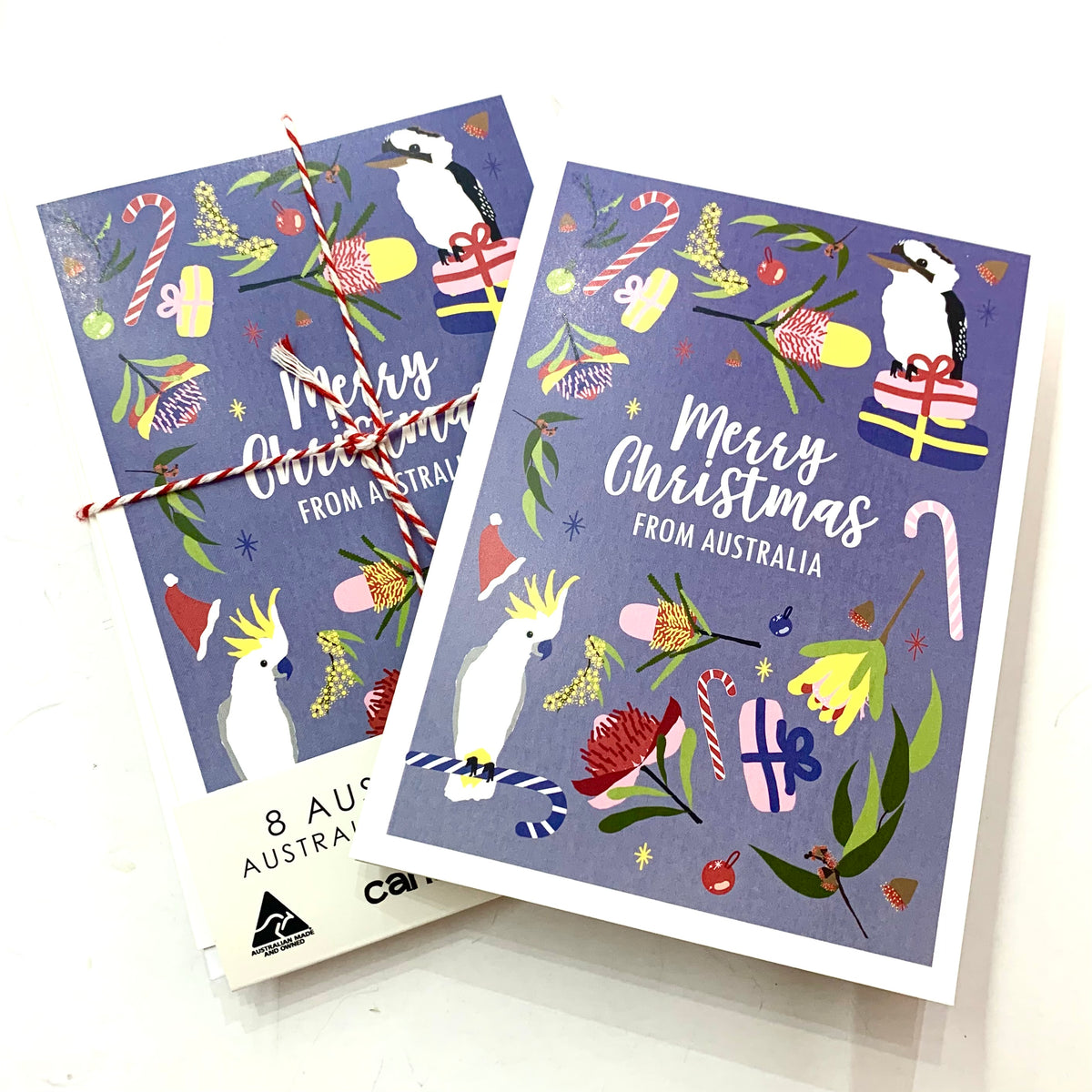 CANDLEBARK CREATIONS - "Christmas Flora & Fauna" Australiana - 8 Pack of Cards