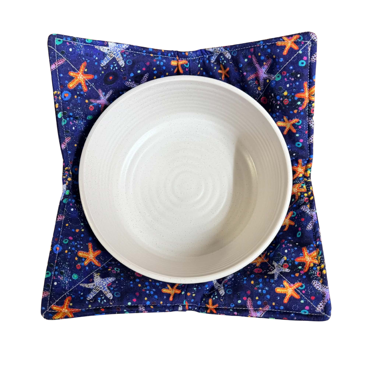 OH SEW ROSY: Bowl Cosies- Starfish Dark Blue