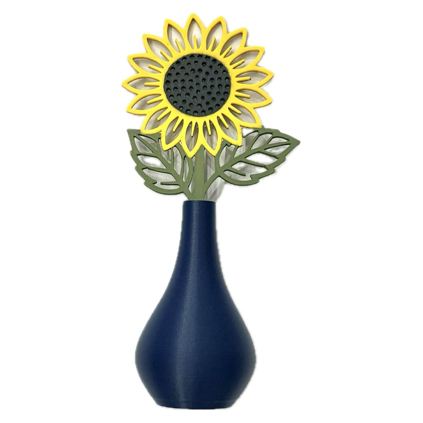 DWAYNSKI.3D - SUNFLOWER - MAGNETIC BUD VASE WITH PRINTED FLOWER STEM