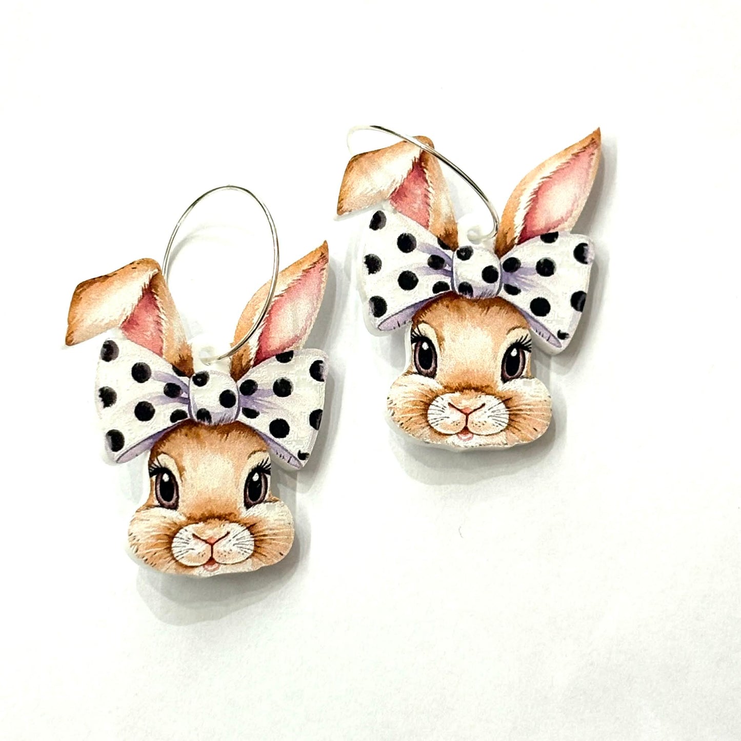 MAKIN' WHOOPEE - EASTER "Bunny Bows" HOOP EARRINGS