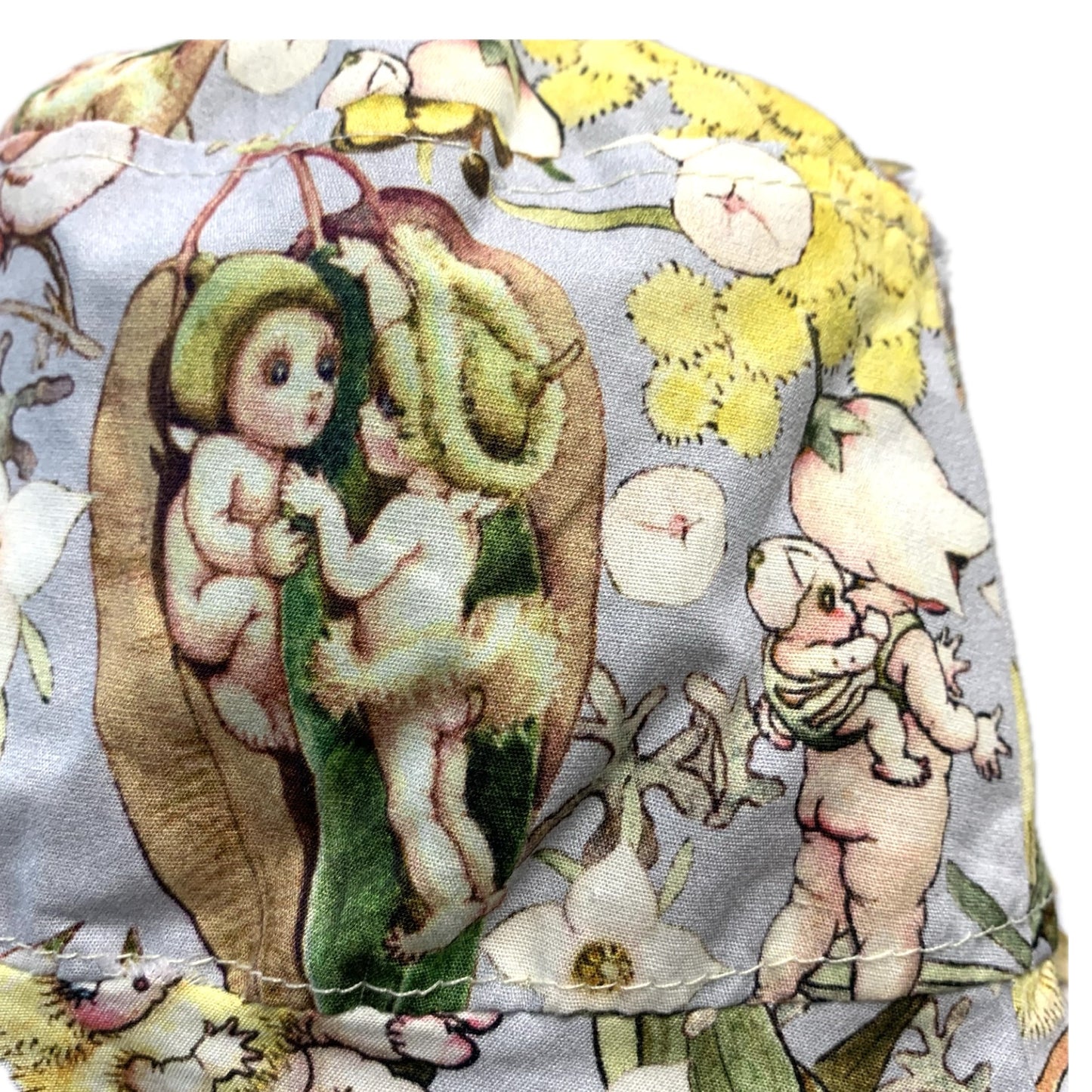 Teacups n Quilts - May Gibbs Fabric Hat- Blossom Babies - Adult Size