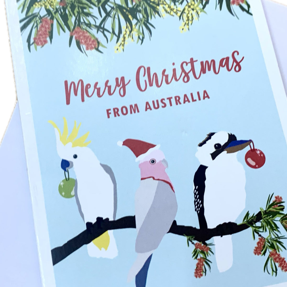 CANDLEBARK CREATIONS - "Christmas Birds" Australiana- Single Cards