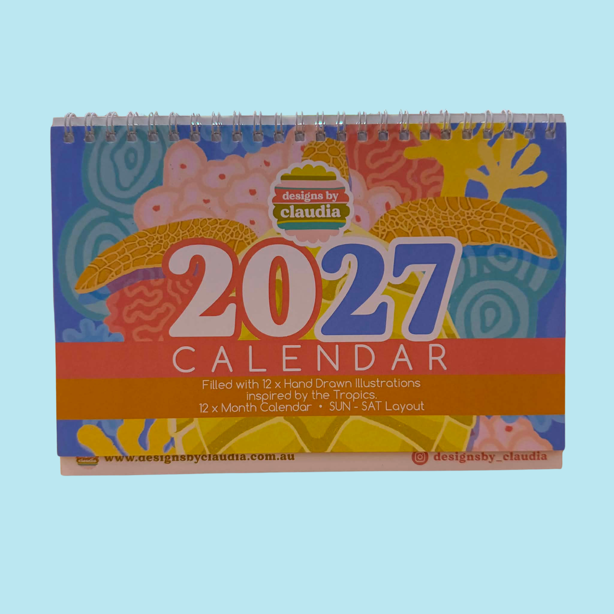 DESIGNS BY CLAUDIA - 2027 DESK CALENDAR A5