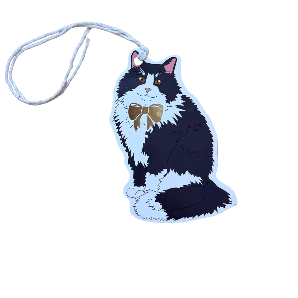CANDLEBARK CREATIONS - "Festive Kitty" Pack of 8 Gift Tags - CHRISTMAS TAGS