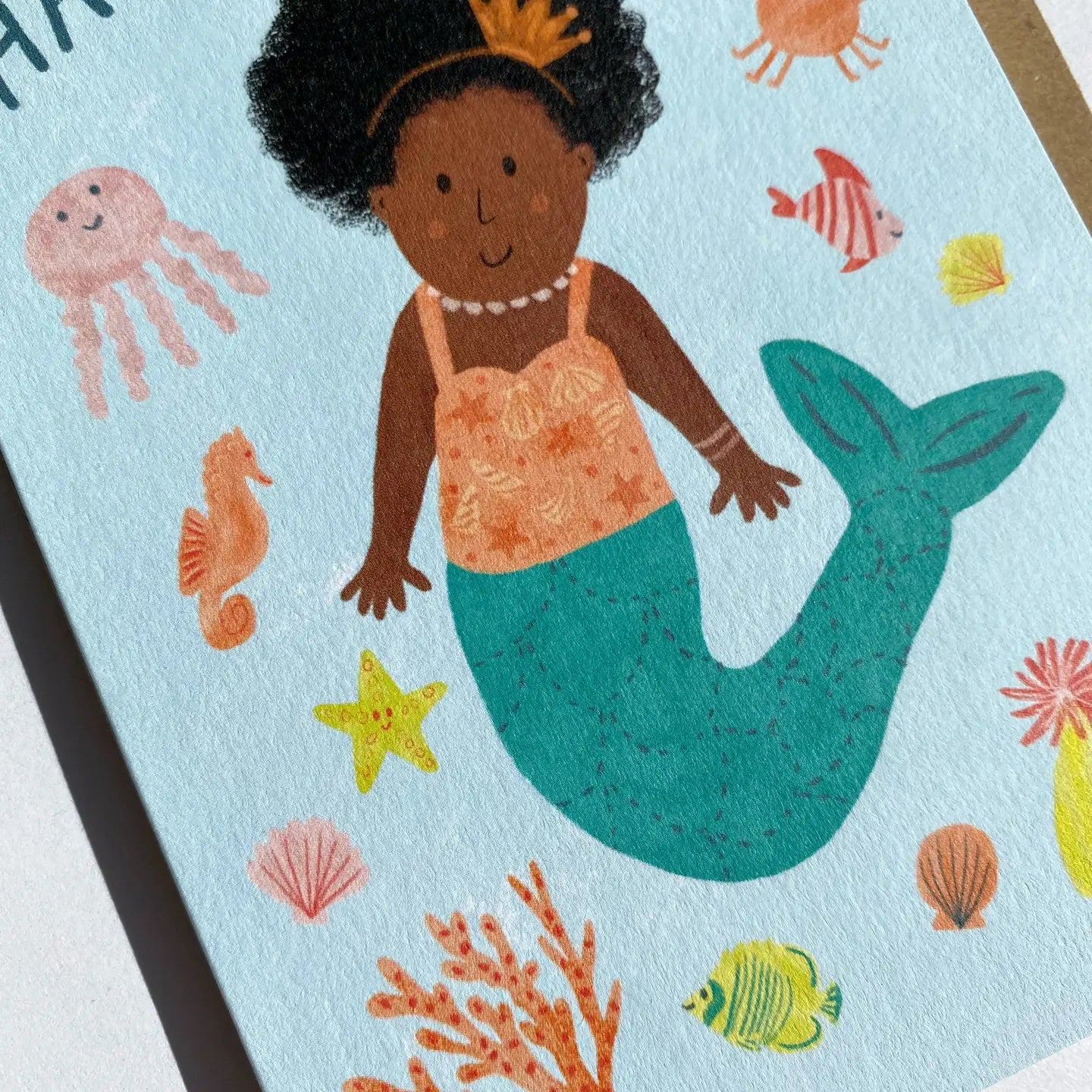 LAUREN SISSONS STUDIO- "Happy Birthday" Mermaid - Blank Greeting Card