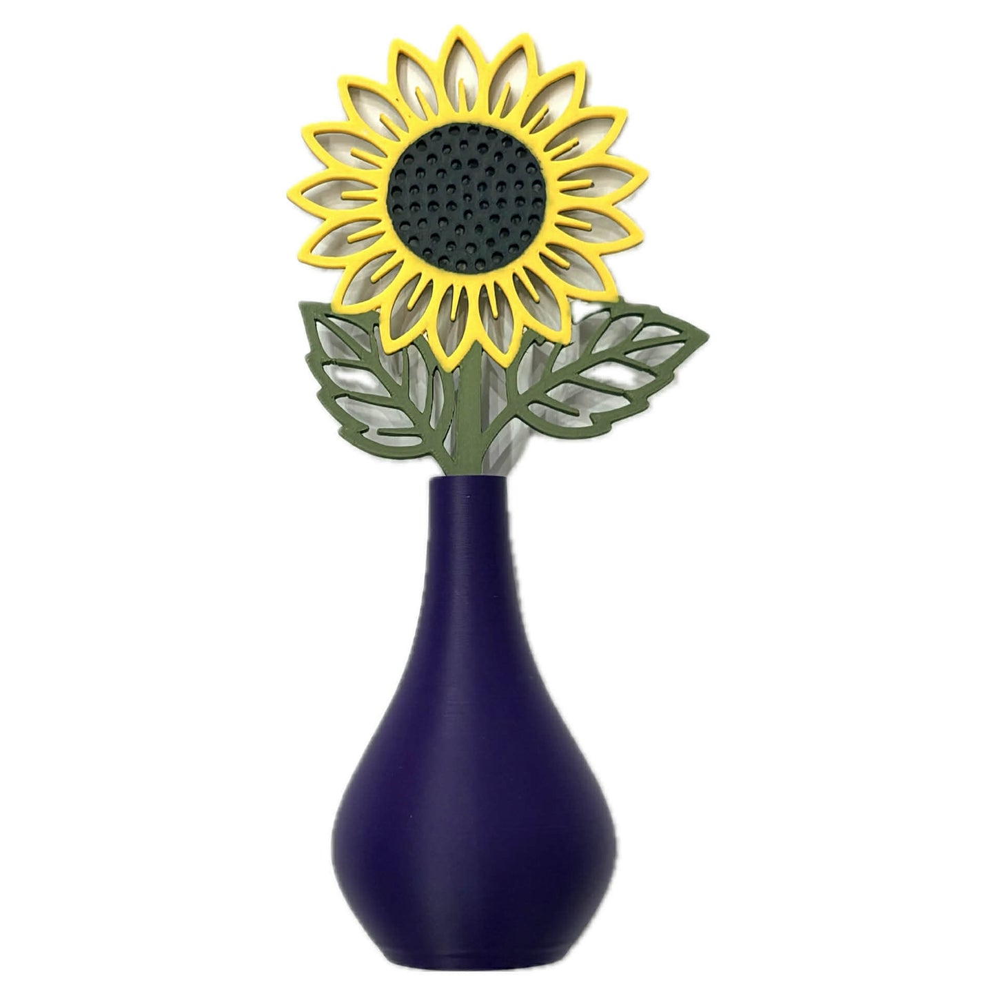 DWAYNSKI.3D - SUNFLOWER - MAGNETIC BUD VASE WITH PRINTED FLOWER STEM