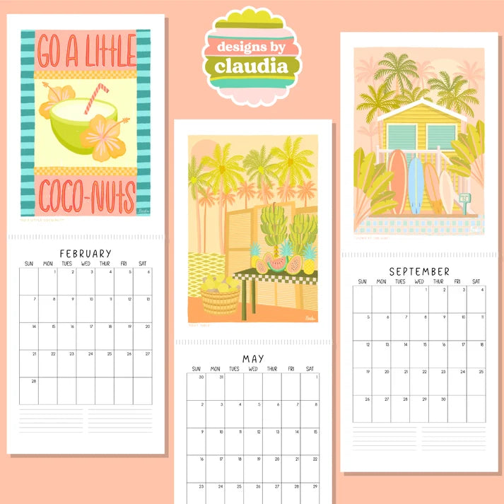 DESIGNS BY CLAUDIA - 2027 A4 WALL CALENDAR