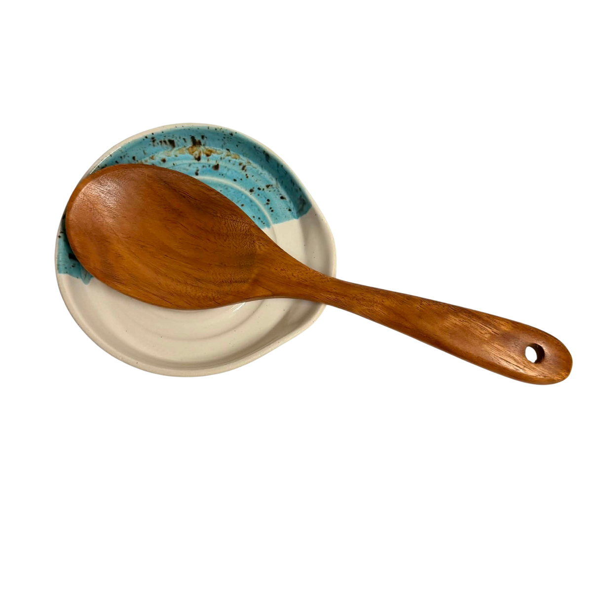 POTTERESS BY ALICIA - Spoon Rest - Blue and Brown