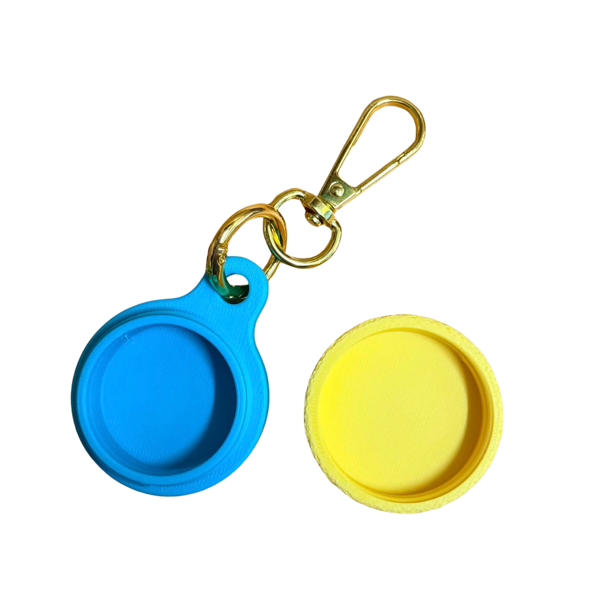 DWAYNSKI.3D - Yellow/Turquoise - Ring Holder Keychain