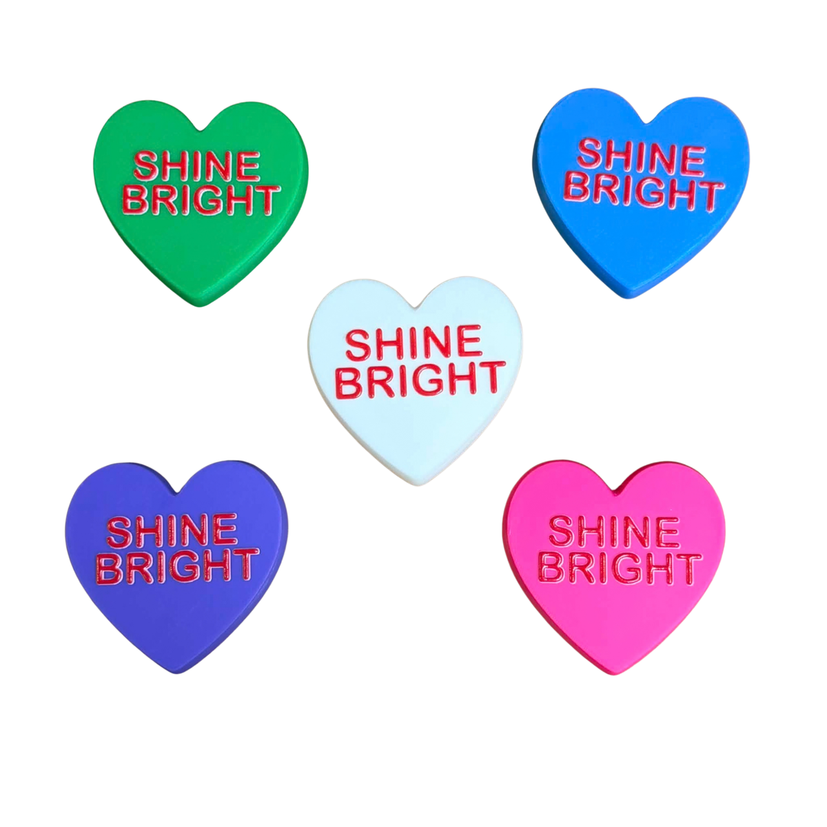 DWAYNSKI.3D - "SHINE BRIGHT" - CONVERSATION HEART MAGNETS