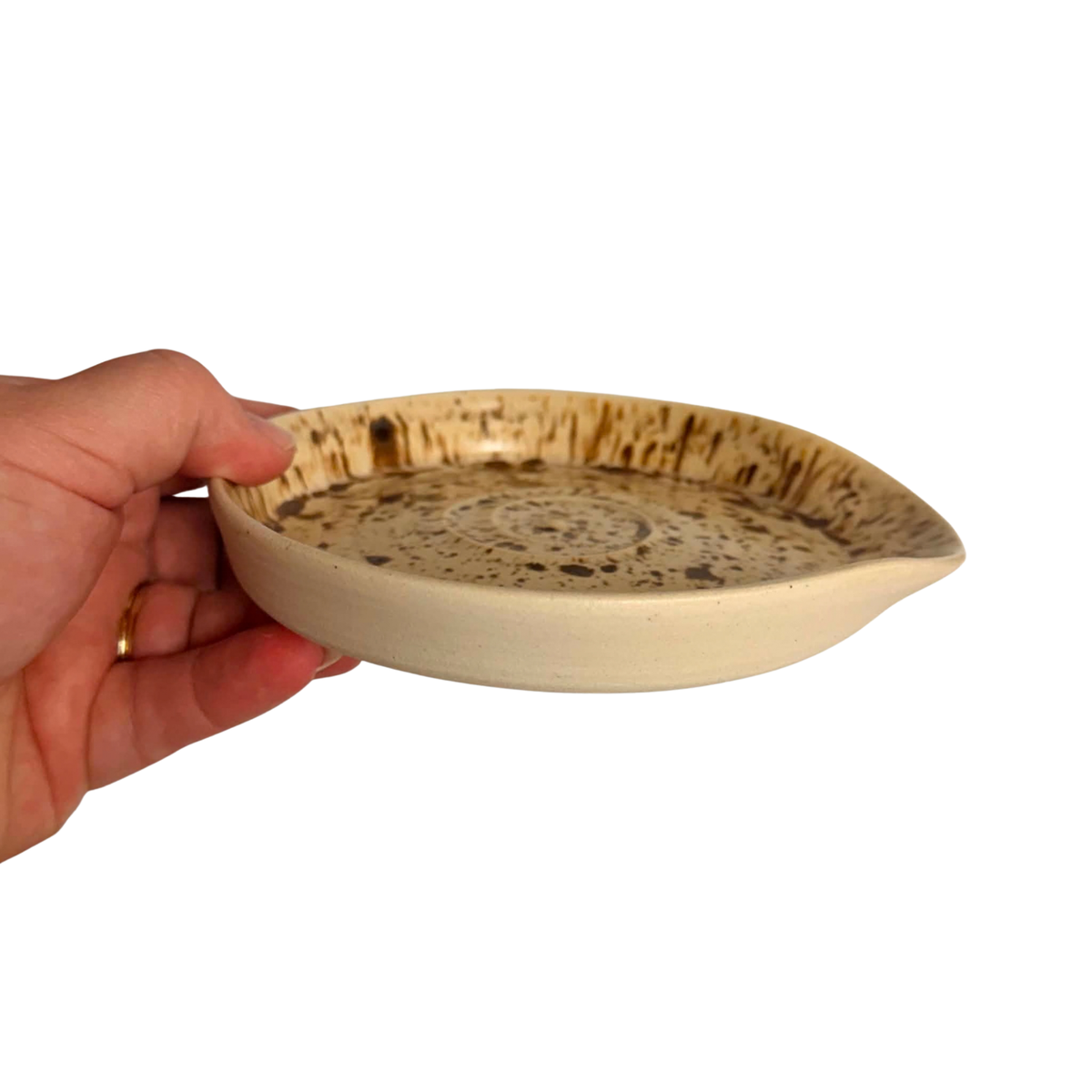 POTTERESS BY ALICIA - Spoon Rest - Brown Speckled