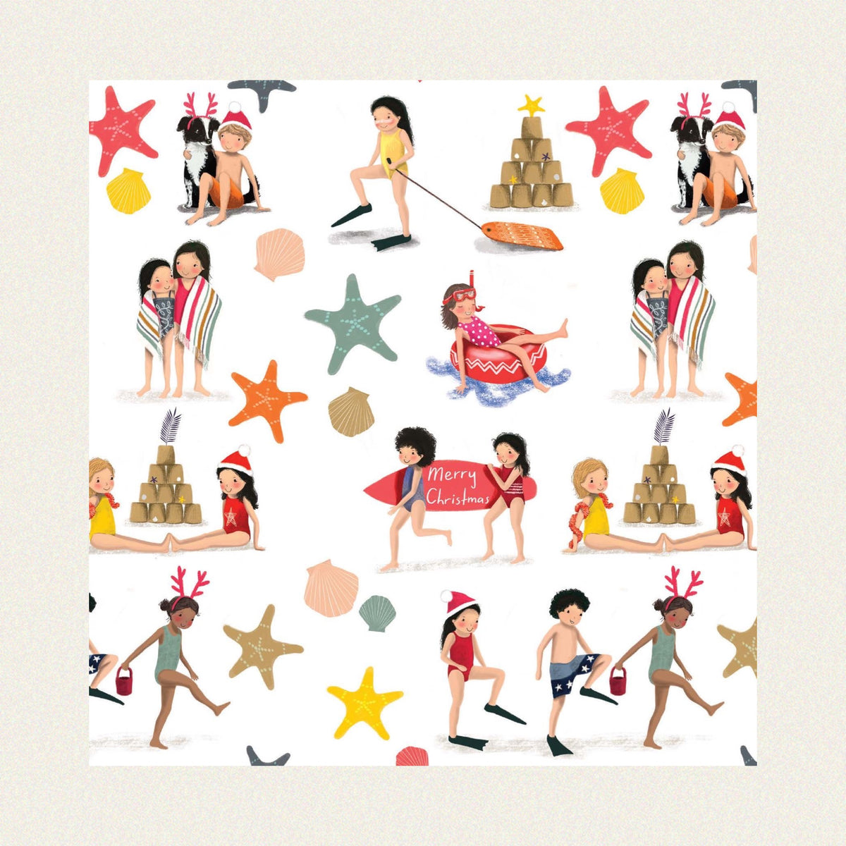 NUOVO - "SUMMER CHRISTMAS" SQUARE GREETING CARD