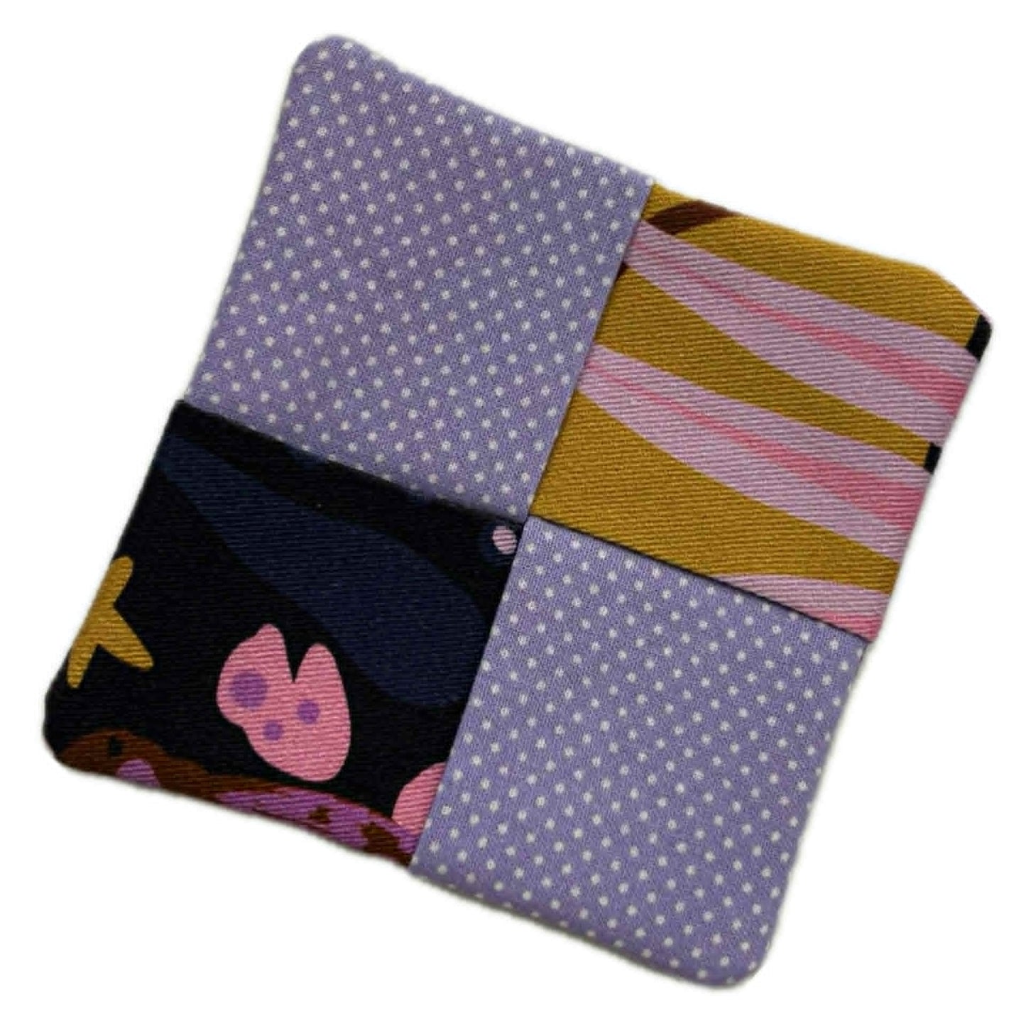 MUMMA WHOOPEE- SINGLE WINE GLASS SLIPPER/COASTERS- "Spotlighting" and Lavender Spots