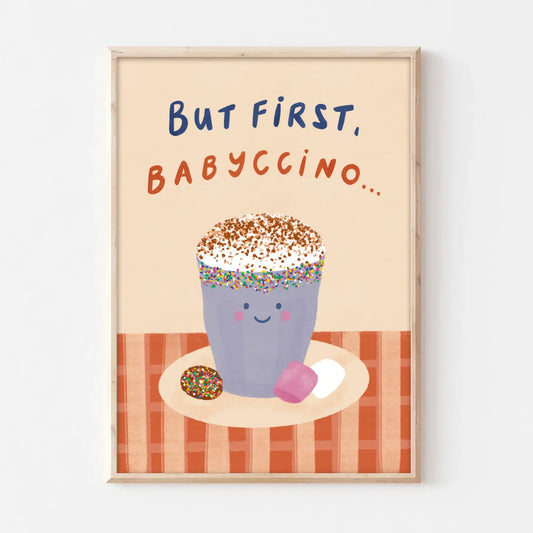 LAUREN SISSONS STUDIO- Babyccino - A3 Educational Kid's Wall Art