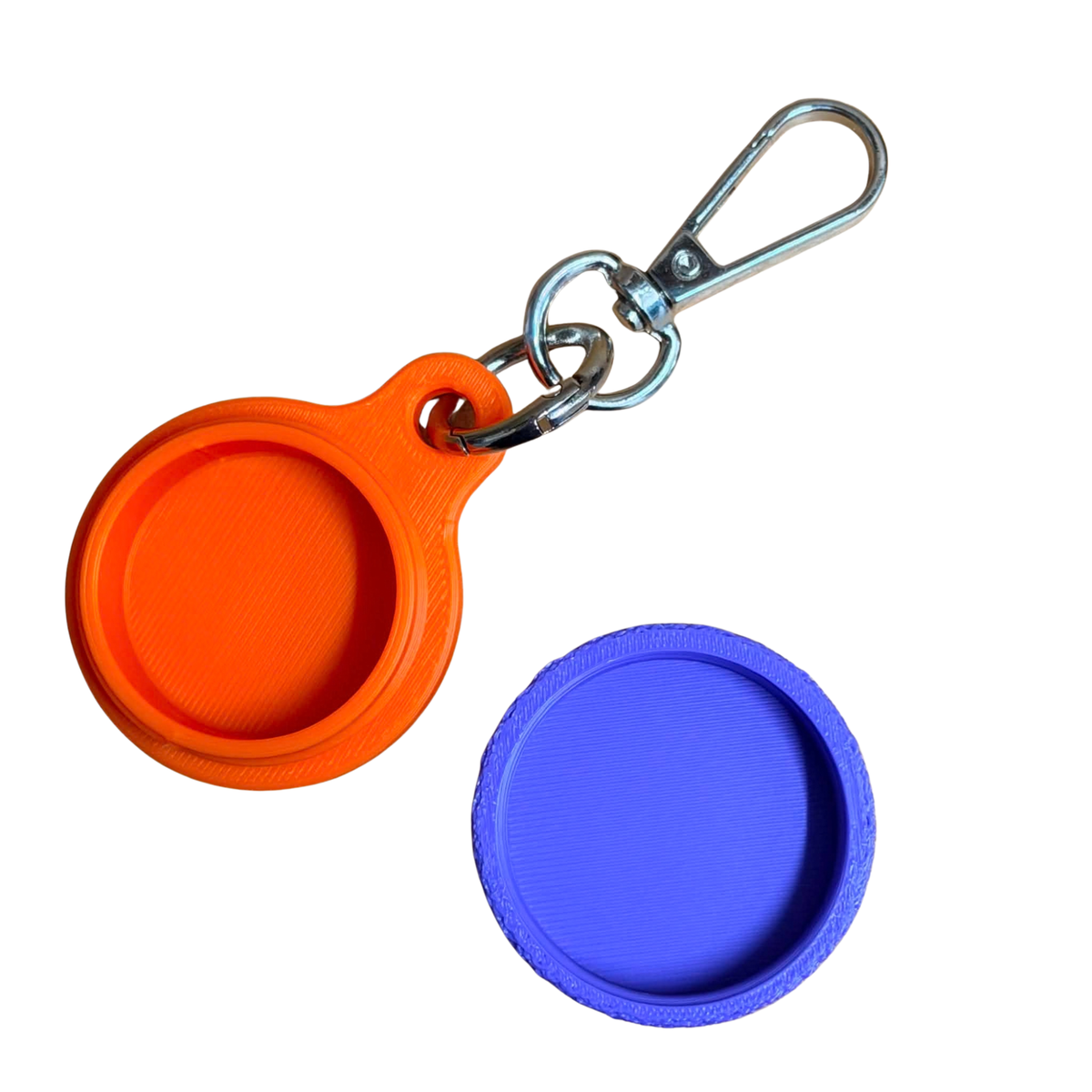 DWAYNSKI.3D - Purple/Orange - Ring Holder Keychain