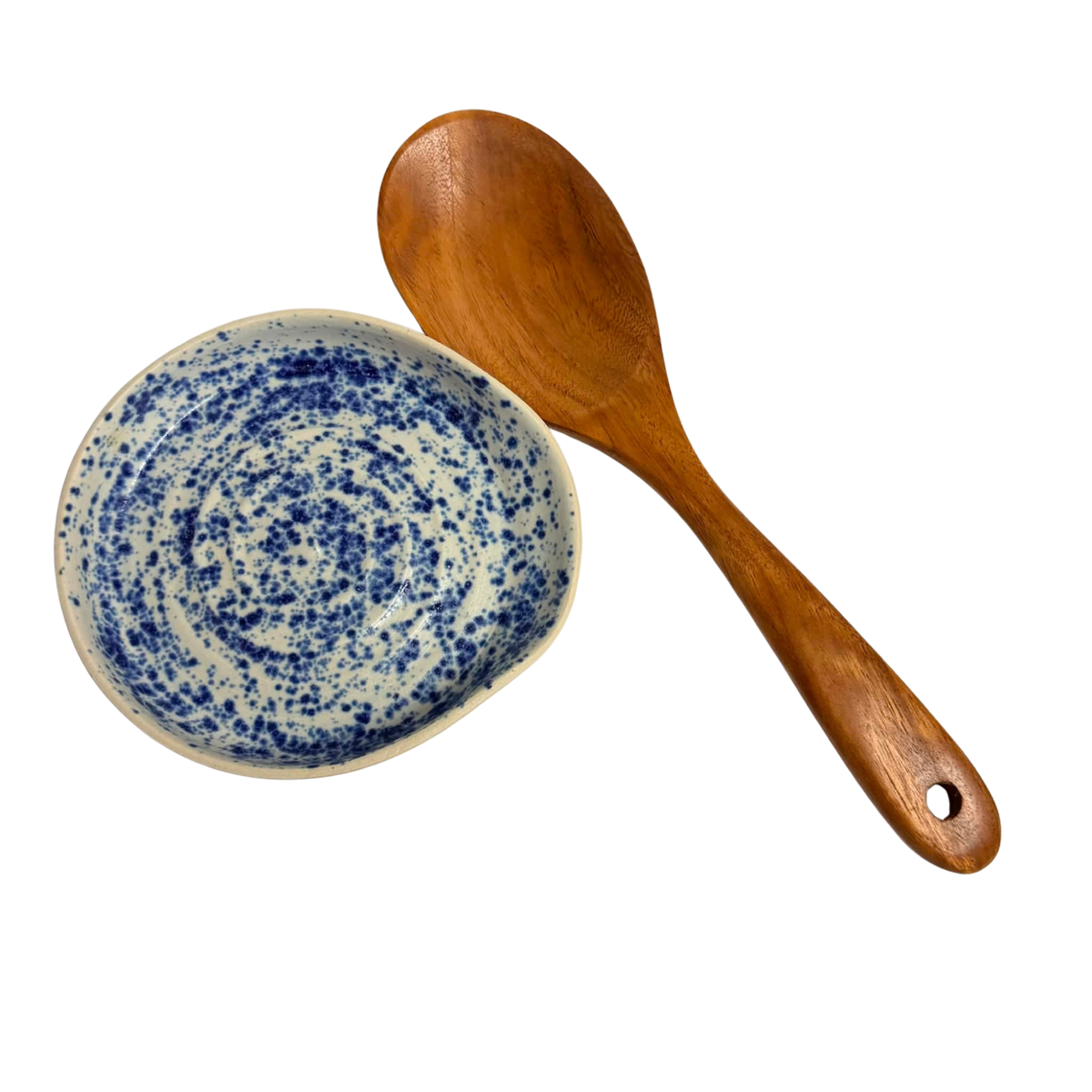 POTTERESS BY ALICIA - Spoon Rest - Blue Speckled