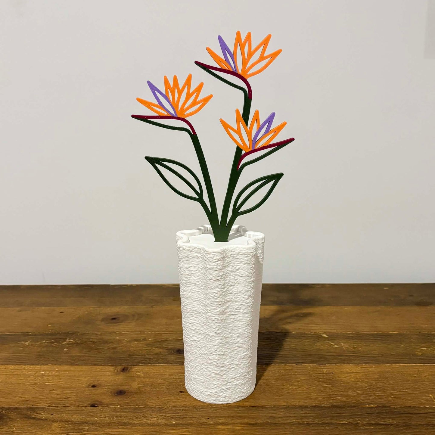 DWAYNSKI.3D - Bird of Paradise - Large Petal Print Vase
