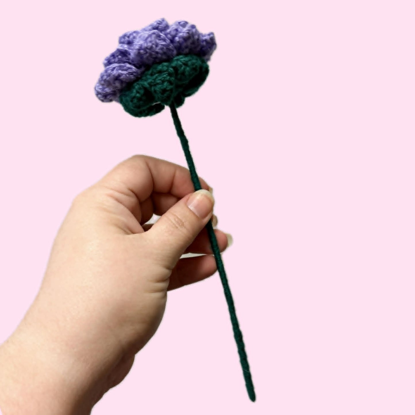HOOKED BY JEN- Single Flower Purple 2