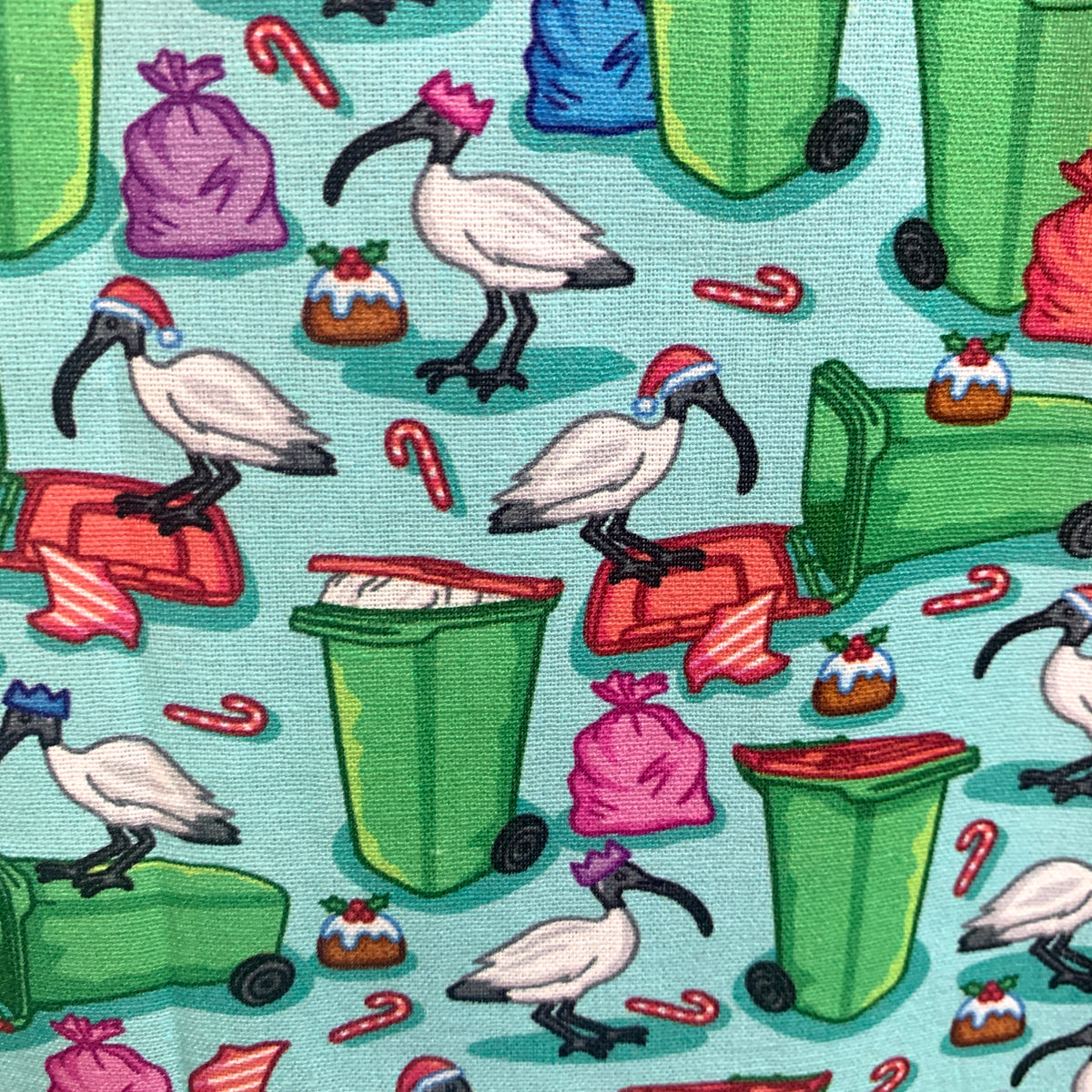 MUMMA WHOOPEE - "Bin Chicken (Ibis) & Green" Christmas Apron