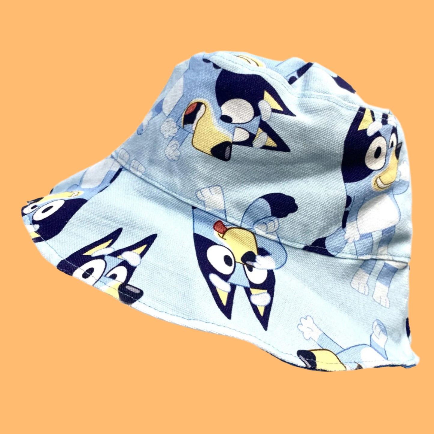 Teacups n Quilts- Blue Just Bluey Fabric Hat- Kids Size Small