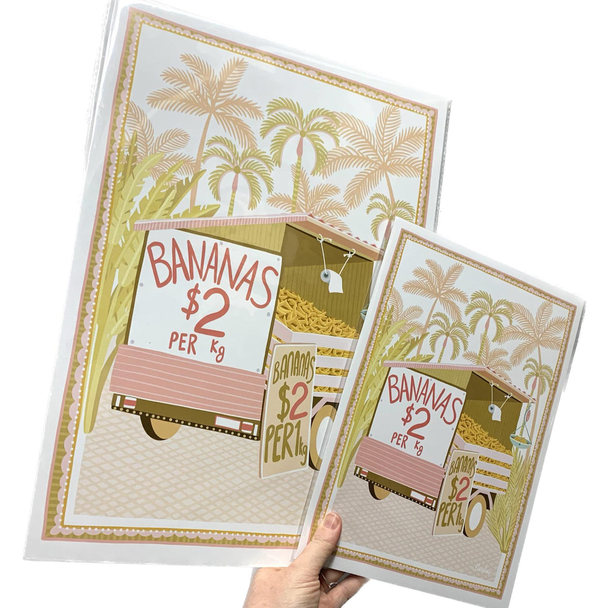 Designs by Claudia - Banana Cart A4 Prints