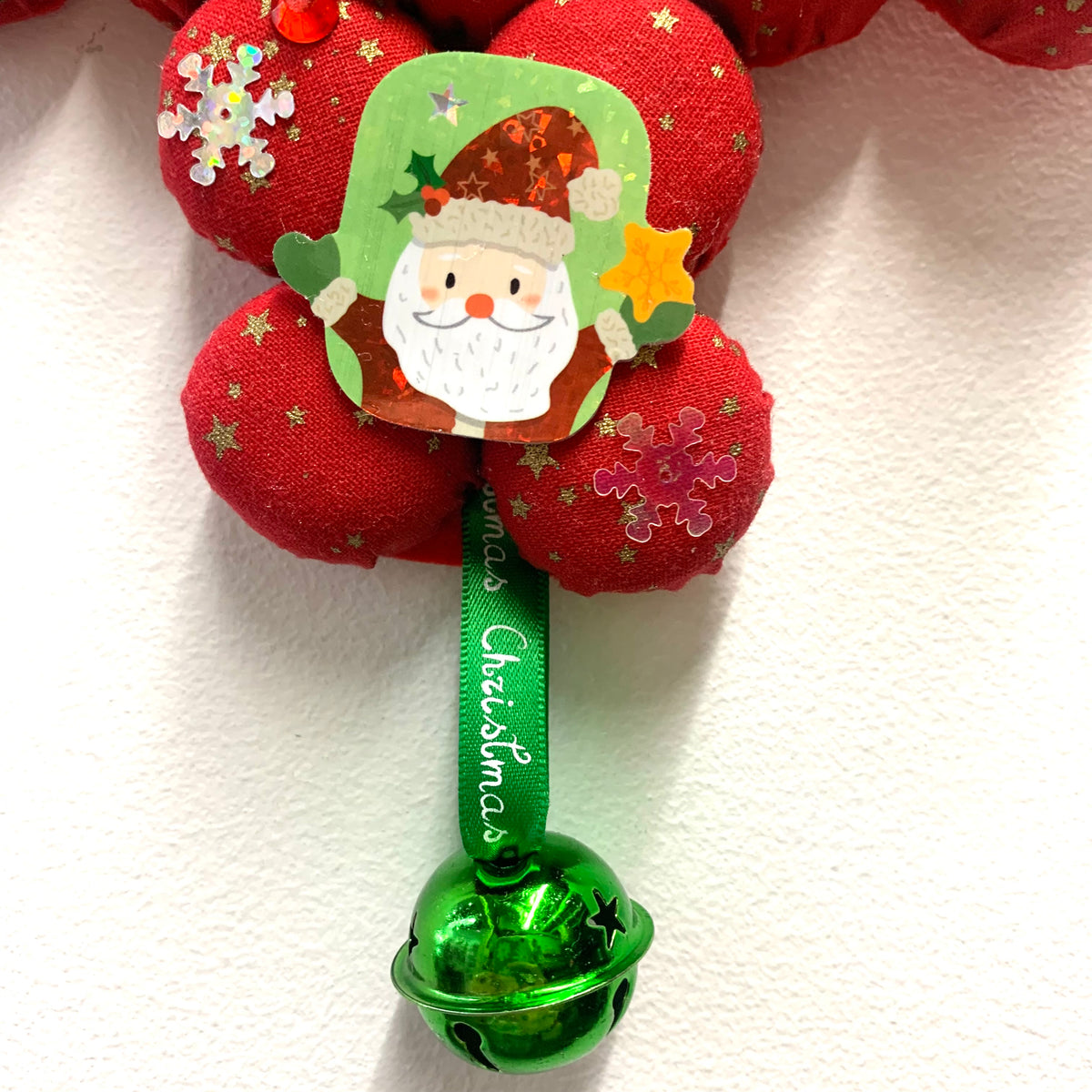 MUMMA WHOOPEE- Small Bottle Top Christmas Tree Wall Hanging- Red Merry Christmas