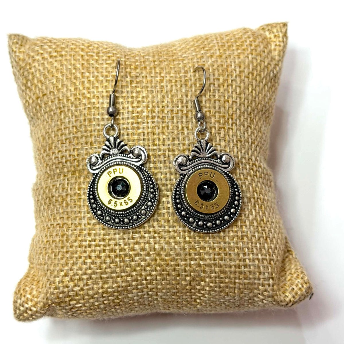 WILD BRASS- Aztec Drops- Black Swarovski Crystal