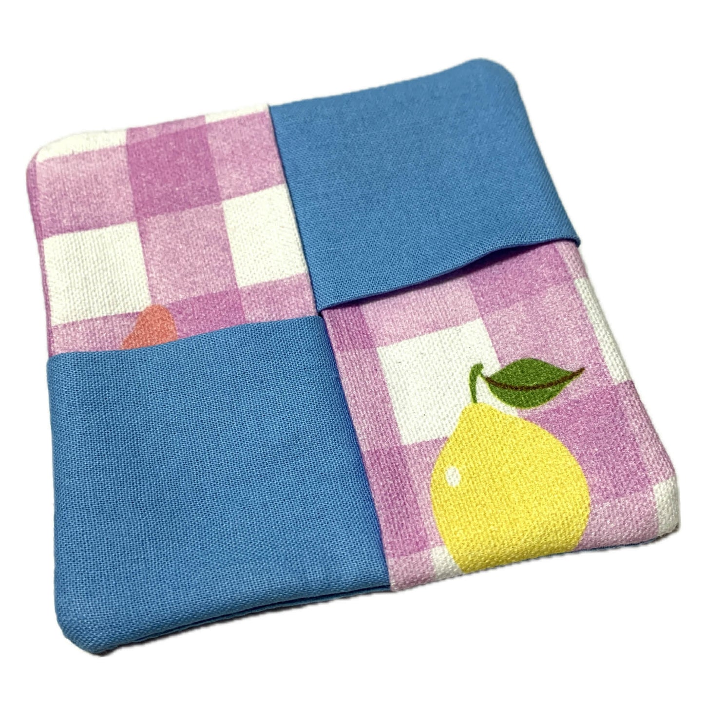 MUMMA WHOOPEE- SINGLE WINE GLASS SLIPPER/COASTERS- Picnic & Blue