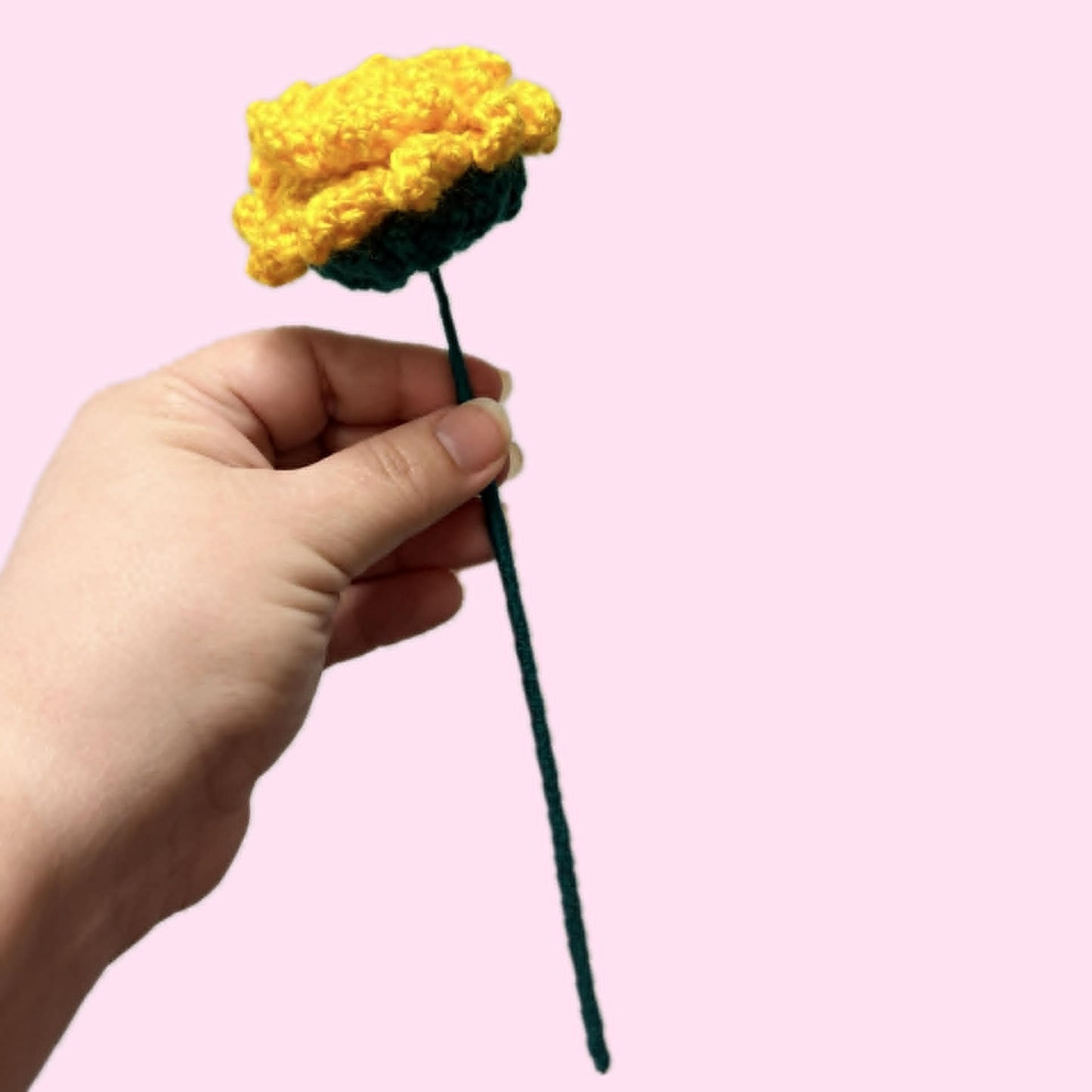 HOOKED BY JEN- Single Flower Bright Yellow