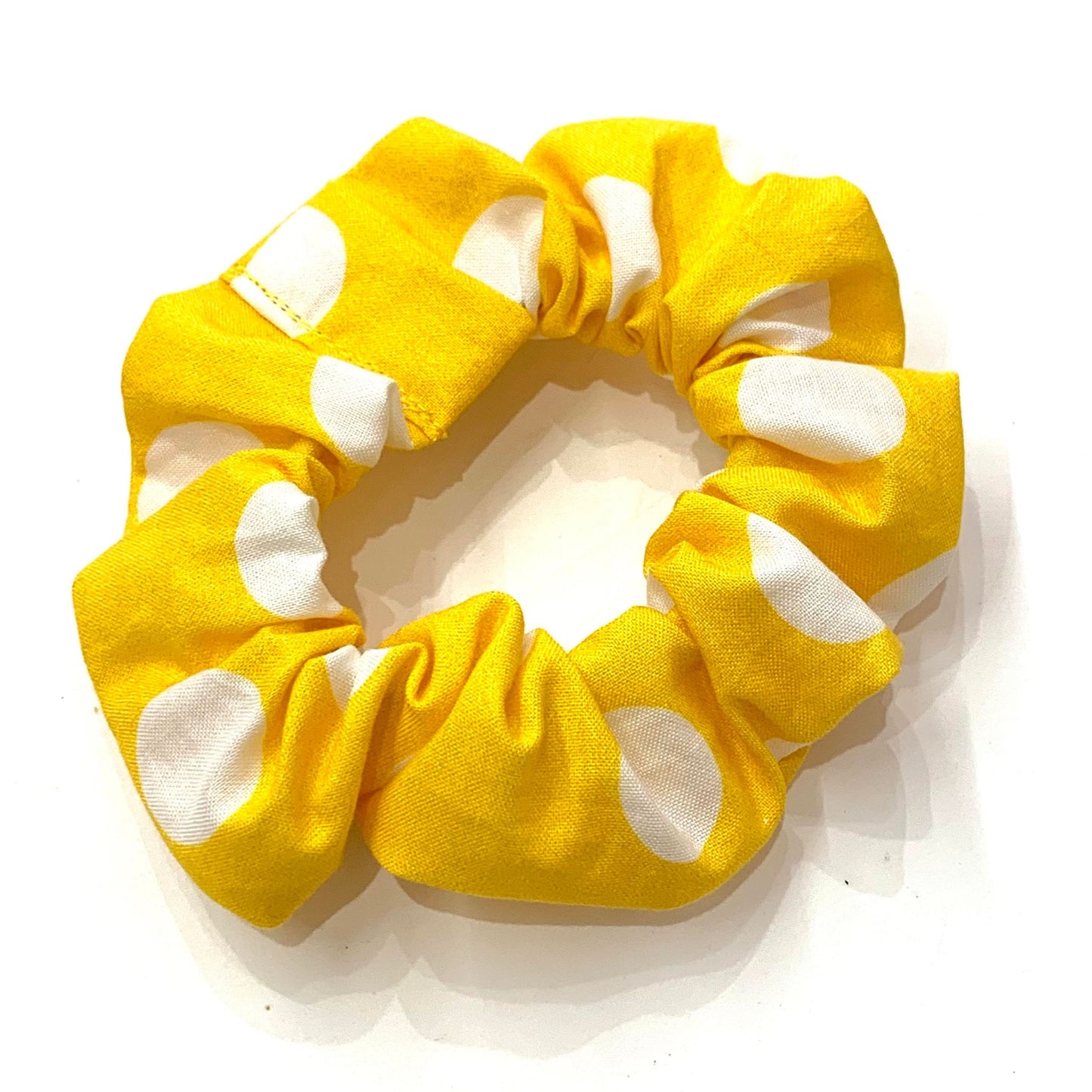 MUMMA WHOOPEE - "Yellow Dots"  REGULAR SCRUNCHIES